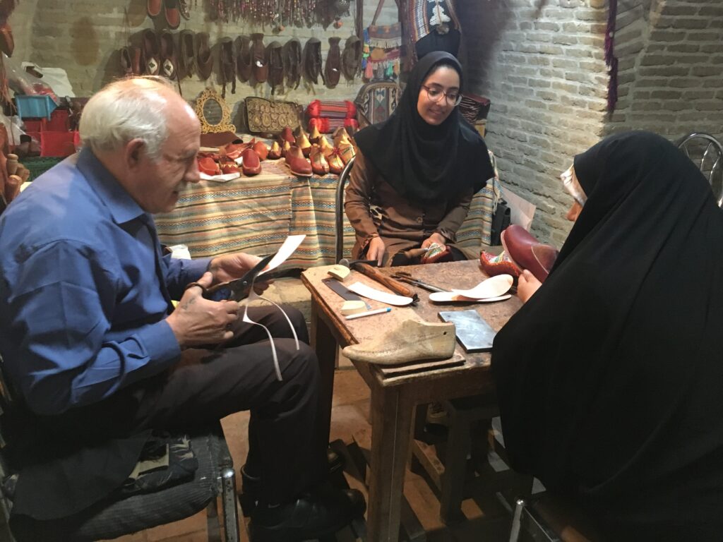 Traditional shoemakers in Iran 