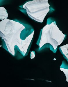 Dive under icebergs in Greenland