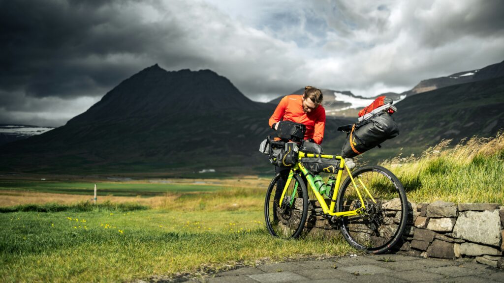 Cycling in an adventure race in Iceland