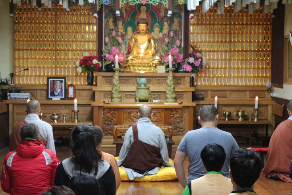 meditation practice at a temple 