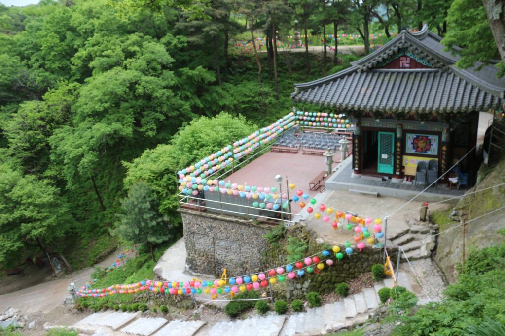 A meditation temple in the mountains 